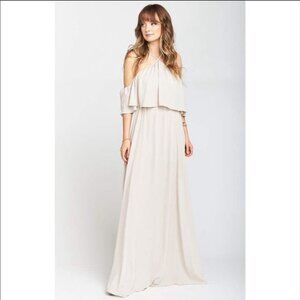 SMYM Rebecca Ruffle Maxi Dress Cream Sz S